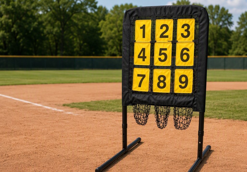 9-Pocket Pro Pitching Target with Adjustable Height