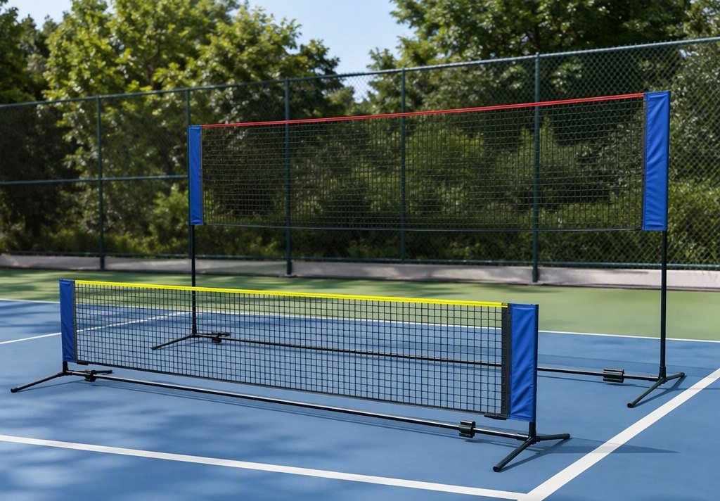 2-in-1 Foldable & Portable Badminton and Pickleball Practice Net